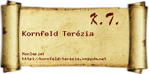 Kornfeld Terézia névjegykártya