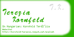 terezia kornfeld business card